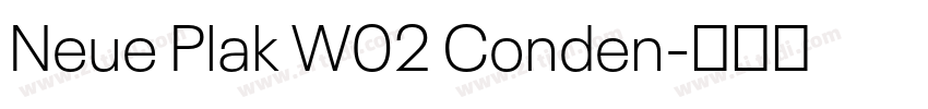 Neue Plak W02 Conden字体转换